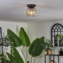 hofstein Plafonnier - Verre 15 cm Koyoto Ambre, Clair, 1 lumière