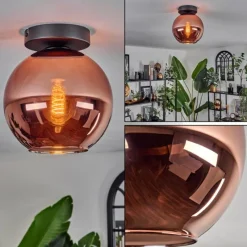 hofstein Plafonnier - Verre 20 cm Koyoto Cuivré, 1 lumière