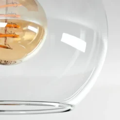 hofstein Plafonnier - Verre 15 cm Montgomery Écru, Noir, 1 lumière