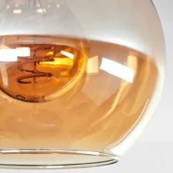 hofstein Plafonnier - Verre 15 cm Montgomery Écru, Noir, 1 lumière