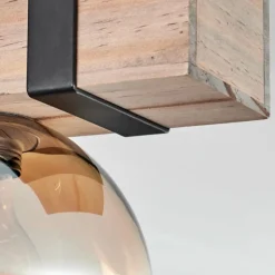 hofstein Plafonnier - Verre 15 cm Montgomery Écru, Noir, 1 lumière