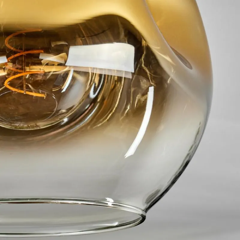 hofstein Plafonnier - Verre 25 cm Ripoll Or, Clair, 1 lumière