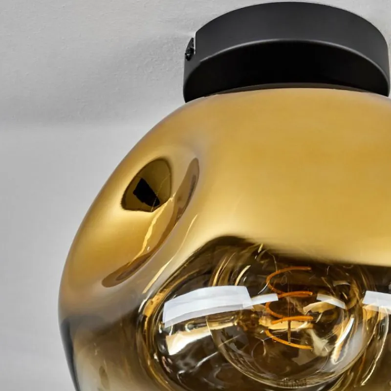 hofstein Plafonnier - Verre 25 cm Ripoll Or, Clair, 1 lumière