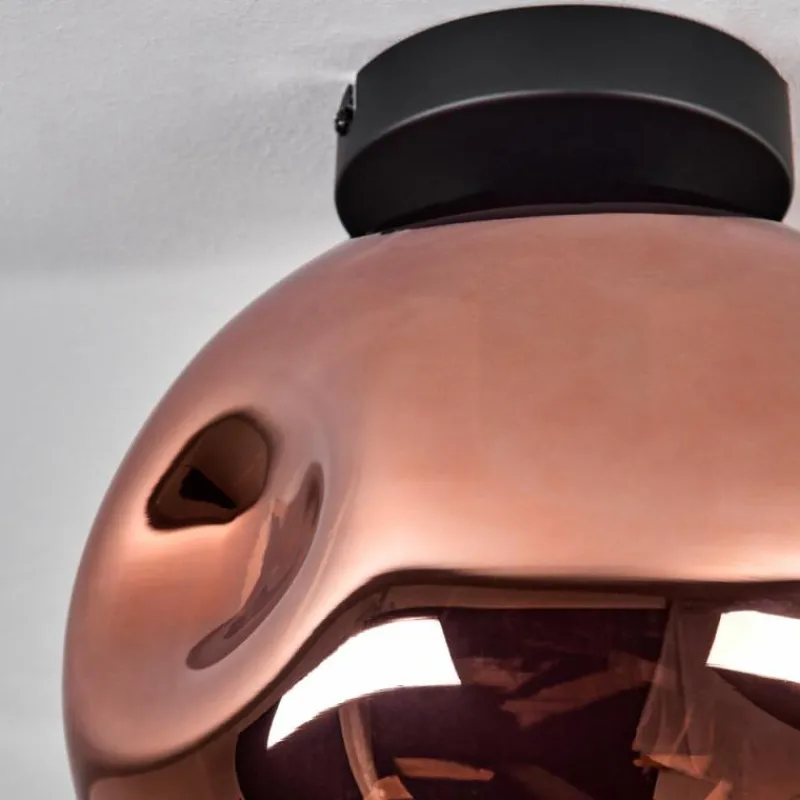 hofstein Plafonnier - Verre 25 cm Ripoll Cuivré, 1 lumière