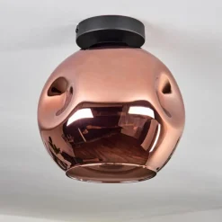 hofstein Plafonnier - Verre 25 cm Ripoll Cuivré, 1 lumière