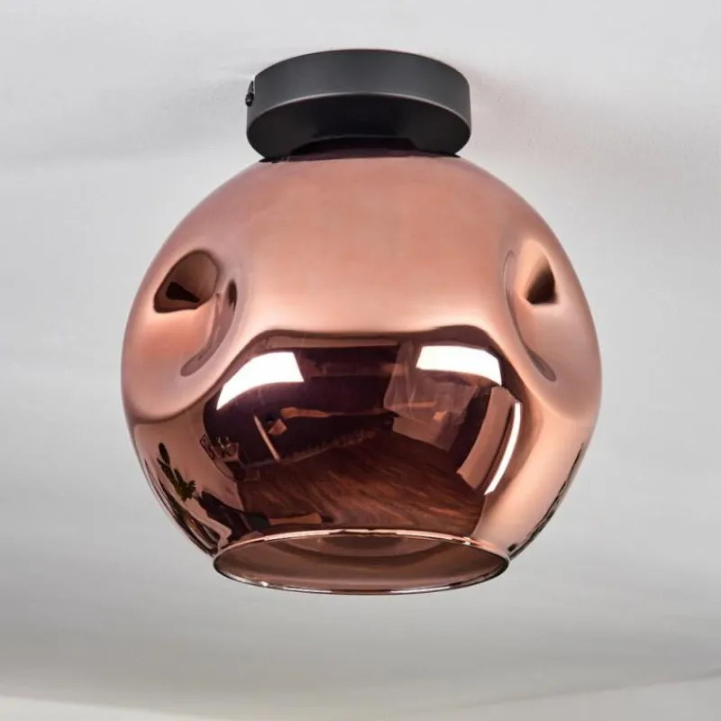 hofstein Plafonnier - Verre 25 cm Ripoll Cuivré, 1 lumière