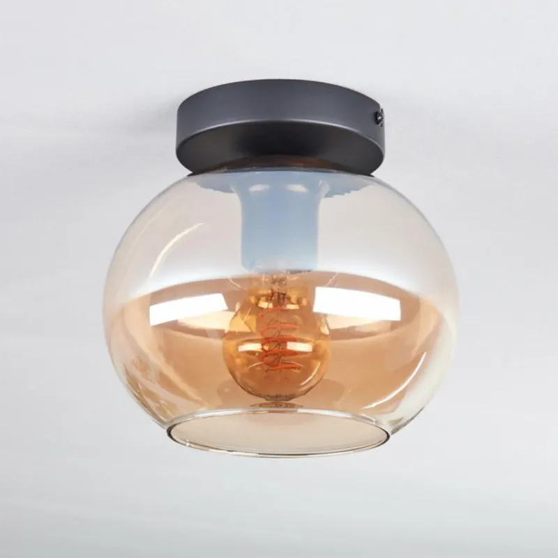 hofstein Plafonnier - Verre Apedo Ambre, 1 lumière