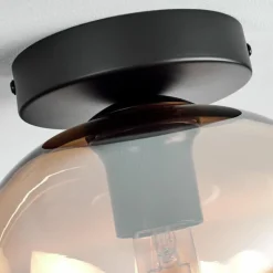 hofstein Plafonnier - Verre Apedo Ambre, Clair, 1 lumière