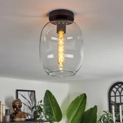 hofstein Plafonnier - Verre Apedo Clair, 1 lumière