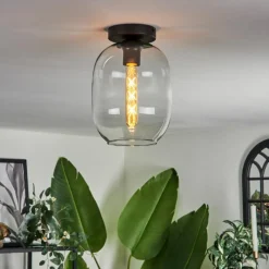 hofstein Plafonnier - Verre Apedo Clair, 1 lumière