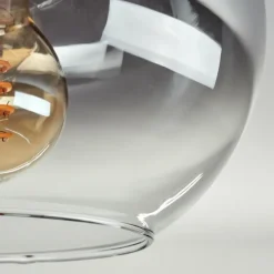 hofstein Plafonnier - Verre Apedo Clair, Fumé, 1 lumière