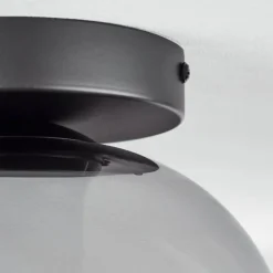 hofstein Plafonnier - Verre Apedo Clair, Fumé, 1 lumière