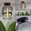hofstein Plafonnier - Verre Apedo Clair, Fumé, 1 lumière