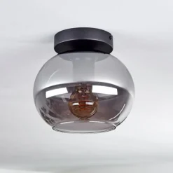 hofstein Plafonnier - Verre Apedo Fumé, 1 lumière