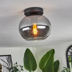 hofstein Plafonnier - Verre Apedo Fumé, 1 lumière