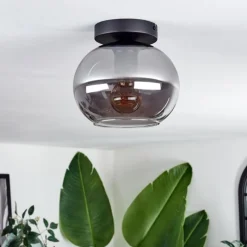 hofstein Plafonnier - Verre Apedo Fumé, 1 lumière