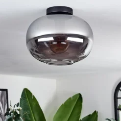 hofstein Plafonnier - Verre Apedo Fumé, 1 lumière