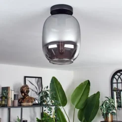 hofstein Plafonnier - Verre Apedo Fumé, 1 lumière