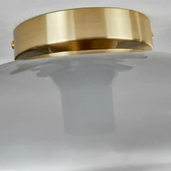 hofstein Plafonnier - Verre Apedo Laiton, 1 lumière