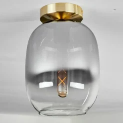 hofstein Plafonnier - Verre Apedo Laiton, 1 lumière