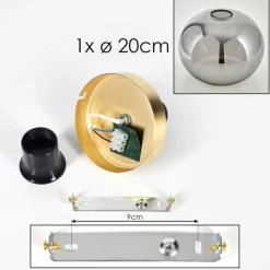 hofstein Plafonnier - Verre Apedo Laiton, 1 lumière