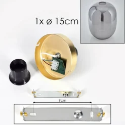 hofstein Plafonnier - Verre Apedo Laiton, 1 lumière