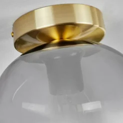 hofstein Plafonnier - Verre Apedo Laiton, 1 lumière