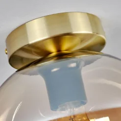 hofstein Plafonnier - Verre Apedo Laiton, 1 lumière