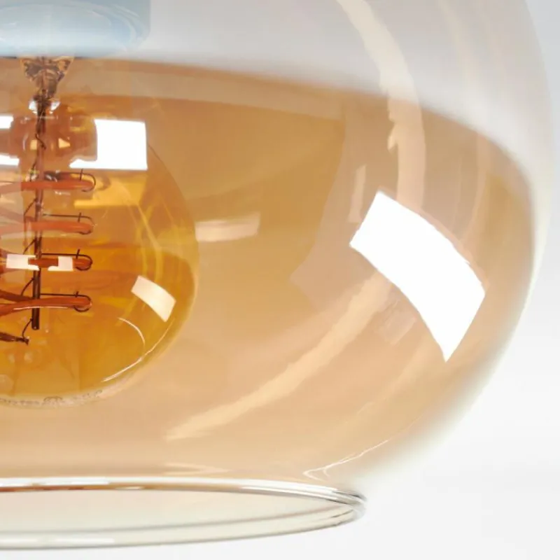 hofstein Plafonnier - Verre Apedo Laiton, 1 lumière