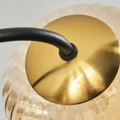 hofstein Plafonnier - Verre Chehalis Or, Noir, 6 lumières