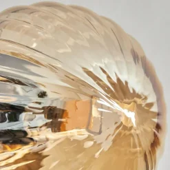 hofstein Plafonnier - Verre Chehalis Or, Noir, 6 lumières