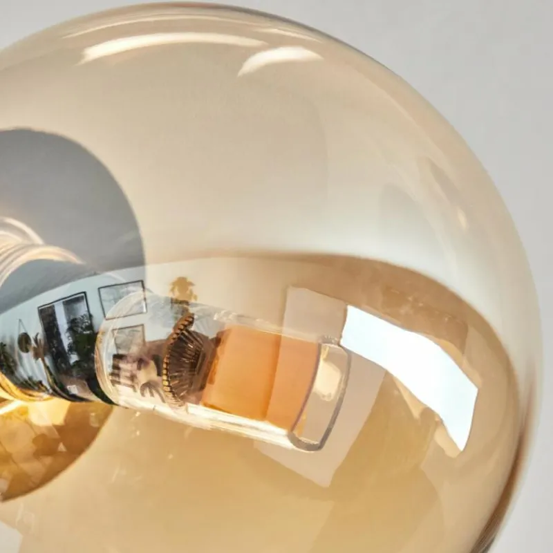 hofstein Plafonnier - Verre Chehalis Or, Noir, 6 lumières