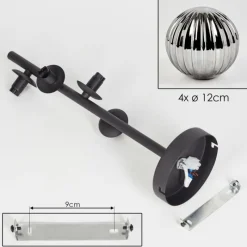 hofstein Plafonnier - Verre Chehalis Fumé, 4 lumières