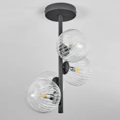 hofstein Plafonnier - Verre Chehalis Clair, 4 lumières