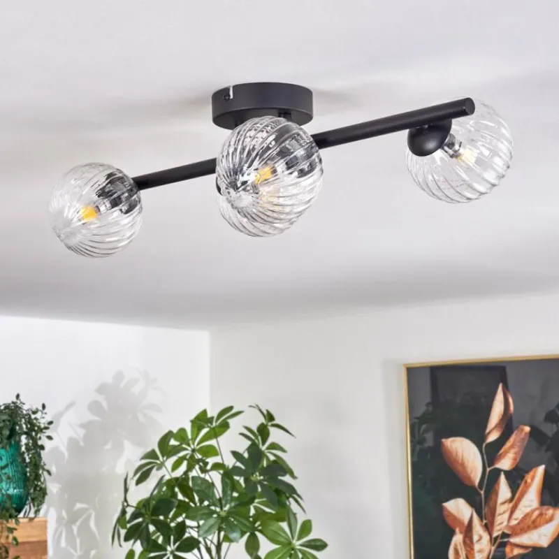 hofstein Plafonnier - Verre Chehalis Clair, 4 lumières