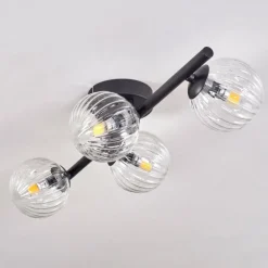 hofstein Plafonnier - Verre Chehalis Clair, 4 lumières