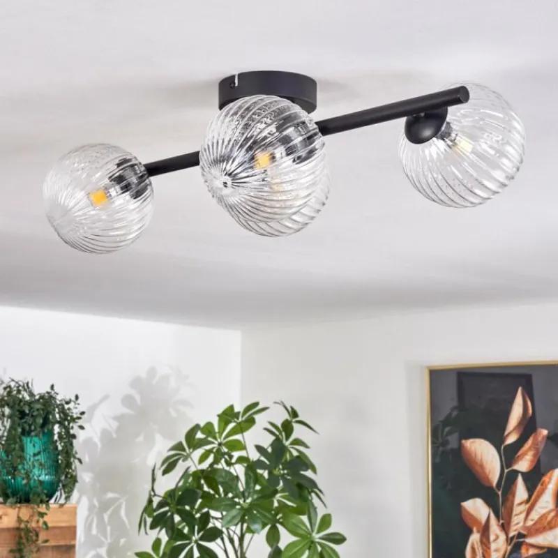 hofstein Plafonnier - Verre Chehalis Clair, 4 lumières