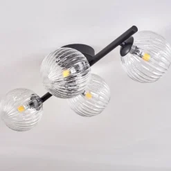 hofstein Plafonnier - Verre Chehalis Clair, 4 lumières