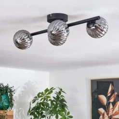 Suspension Verre Fumé-hofstein Plafonnier - Verre Chehalis Fumé, 4 lumières