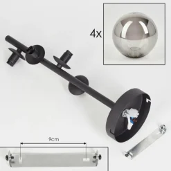 hofstein Plafonnier - Verre Chehalis Fumé, 4 lumières