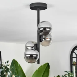 hofstein Plafonnier - Verre Chehalis Fumé, 4 lumières