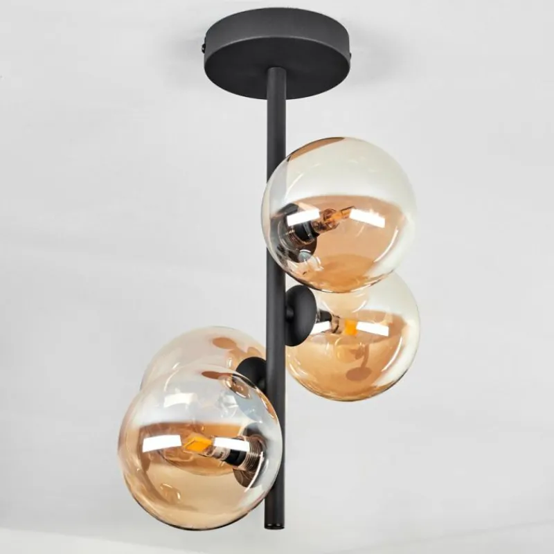 hofstein Plafonnier - Verre Chehalis Ambre, 4 lumières