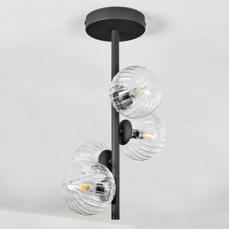 hofstein Plafonnier - Verre Chehalis Clair, 4 lumières