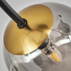 Lampes Dorées-hofstein Plafonnier - Verre Chehalis Or, Noir, 6 lumières