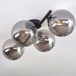 hofstein Plafonnier - Verre Chehalis Fumé, 4 lumières