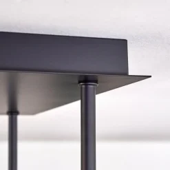 hofstein Plafonnier - Verre Chehalis Or, Noir, 5 lumières