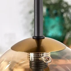 hofstein Plafonnier - Verre Chehalis Or, Noir, 5 lumières