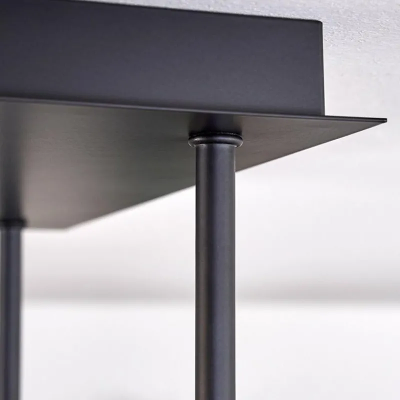 hofstein Plafonnier - Verre Chehalis Or, Noir, 5 lumières