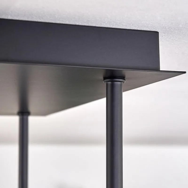 hofstein Plafonnier - Verre Chehalis Or, Noir, 5 lumières