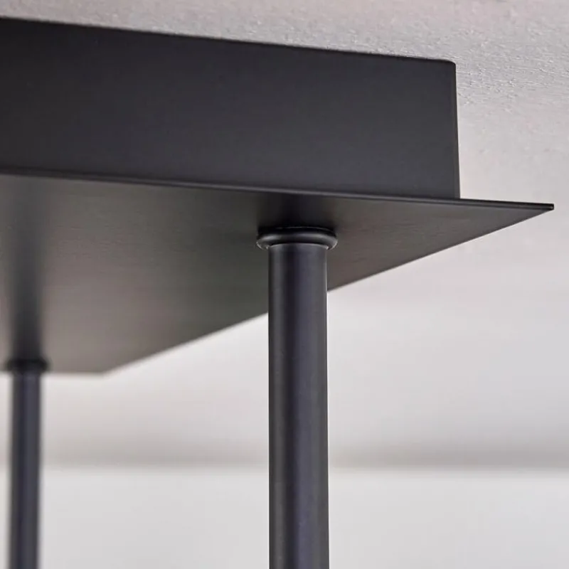 hofstein Plafonnier - Verre Chehalis Or, Noir, 5 lumières